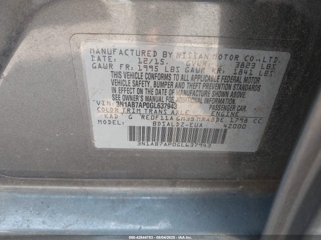 Nissan 2016 2016 3N1AB7AP0GL637943 Image 9