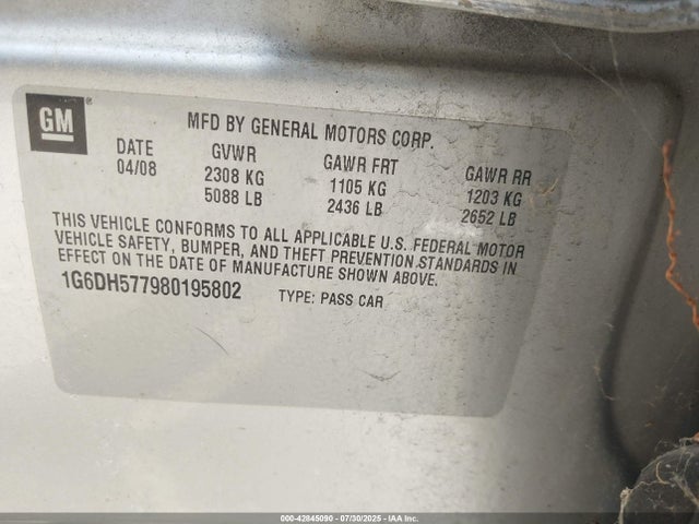 2008 CADILLAC CTS 1G6DH577980195802 Photo 8
