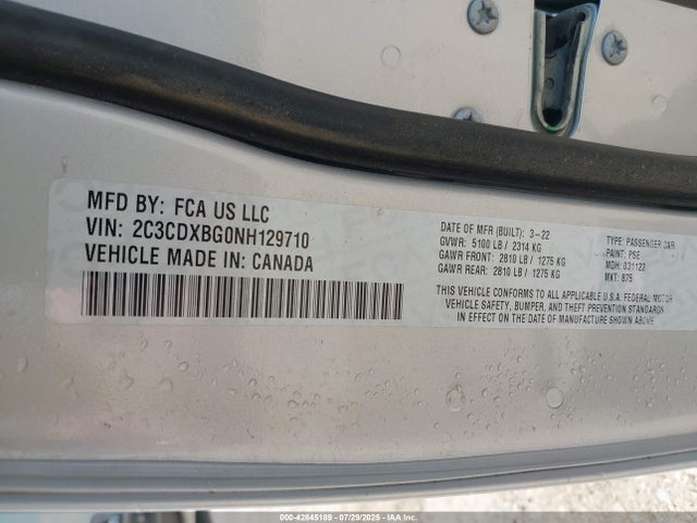 Dodge 2022 2022 2C3CDXBG0NH129710 Image 9