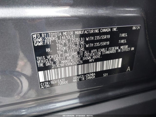 Toyota a25a-fks 2024 2T3C1RFV9RW343626 Image 9