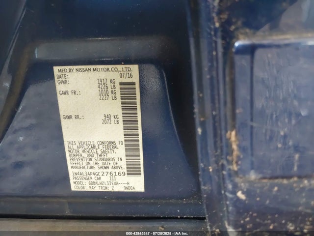 1N4AL3AP4GC276169 Nissan Altima