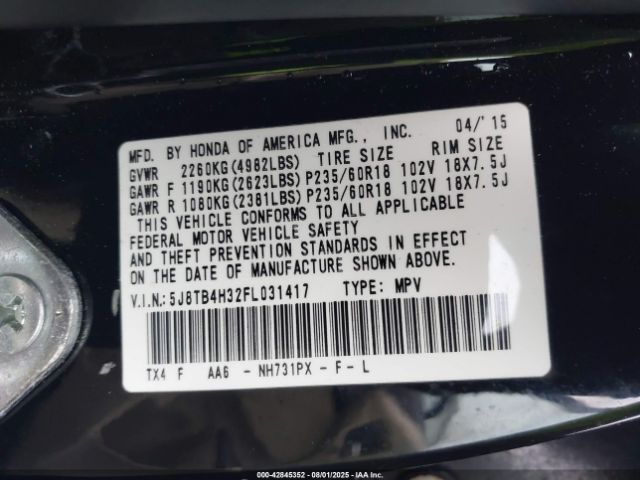 2015 ACURA RDX 5J8TB4H32FL031417 Photo 8