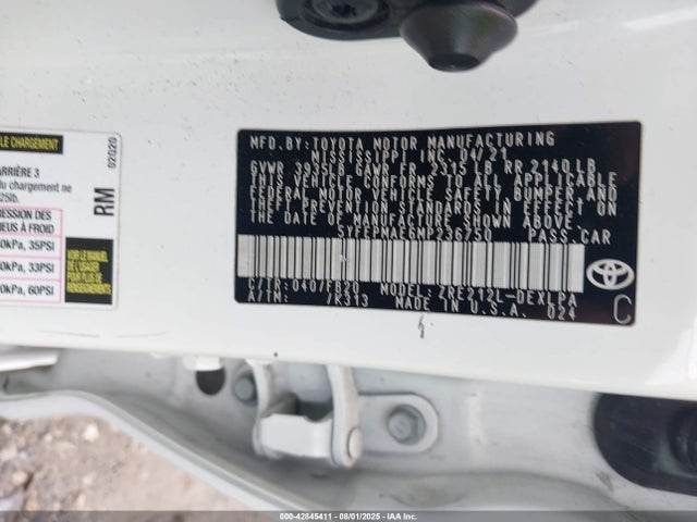 5YFEPMAE6MP236750 Toyota 2zr-fae