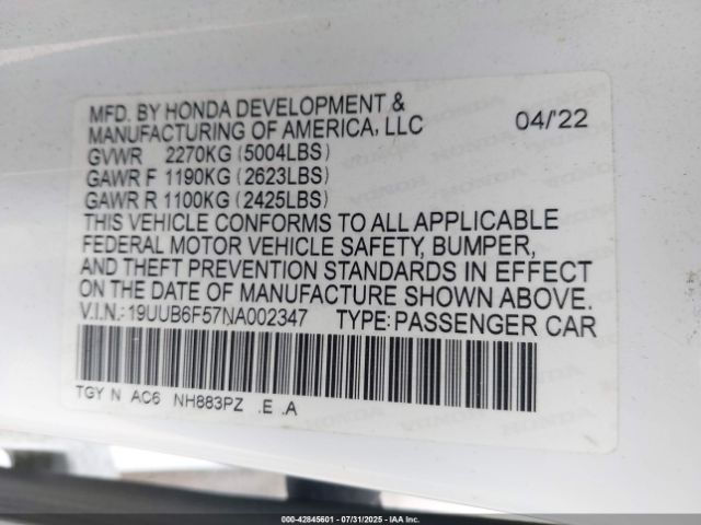 2022 ACURA TLX 19UUB6F57NA002347 Photo 8