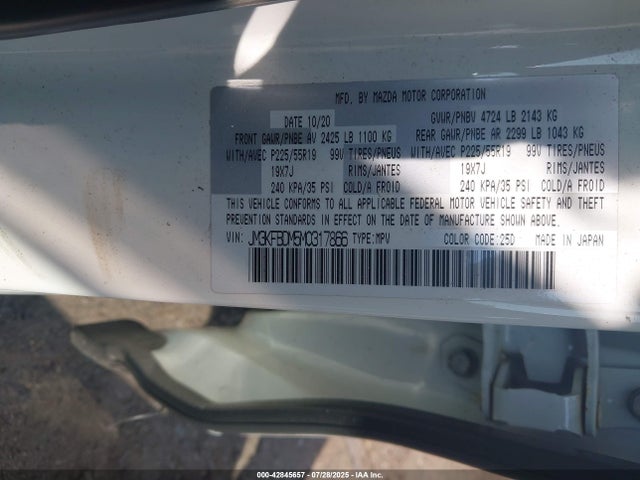Mazda py cylinder decativation 2021 JM3KFBDM5M0317866 Image 9