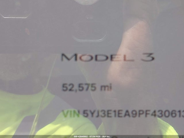 5YJ3E1EA9PF430613 Tesla MODEL 3