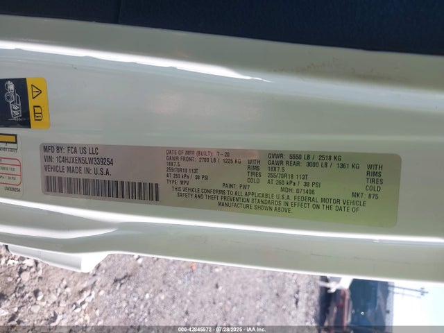 1C4HJXEN5LW339254 Jeep Wrangler Unlimited Sahara 4x4
