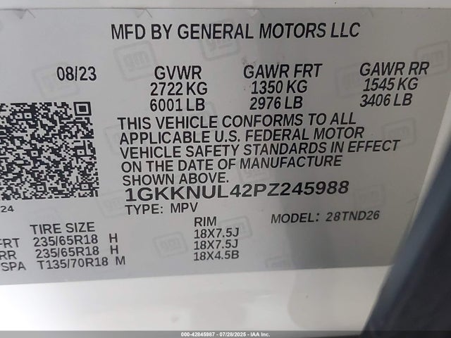GMC ACADIA SLT 2023 1GKKNUL42PZ245988 Image 9