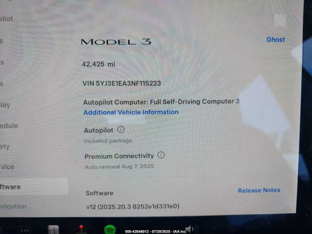2022 TESLA MODEL 3 5YJ3E1EA3NF115223 Photo 6