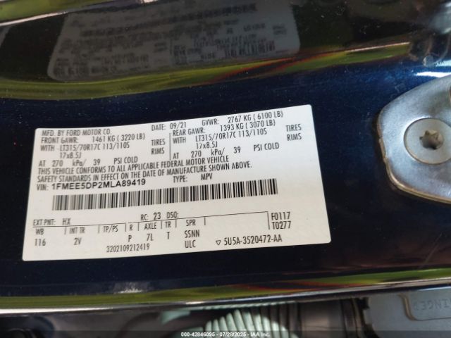 2021 FORD BRONCO 1FMEE5DP2MLA89419 Photo 8