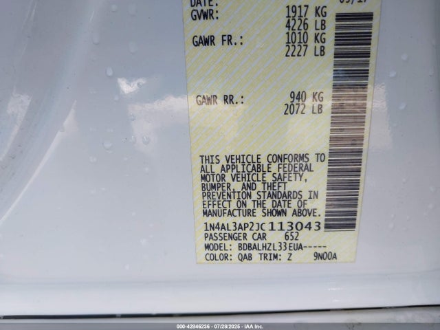 Nissan 2018 2018 1N4AL3AP2JC113043 Image 9