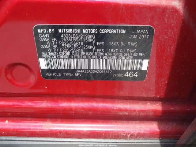 2017 MITSUBISHI OUTLANDER JA4AZ3A32HZ065812 Photo 8