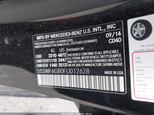 55SWF6GB0FU012628 Mercedes-Benz C 400 4matic