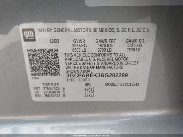 2024 CHEVROLET SILVERADO 1500 3GCPABEK3RG202289 Photo 8