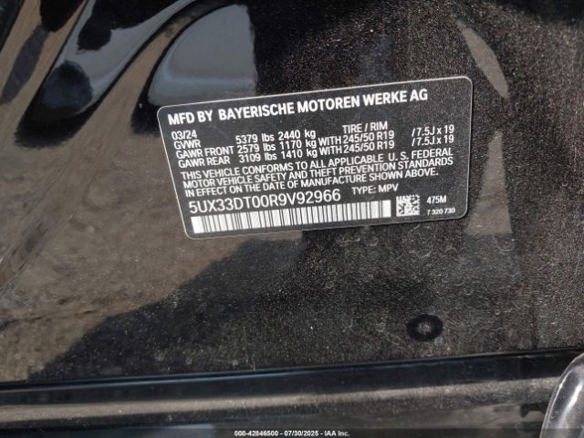 2024 BMW X4 5UX33DT00R9V92966 Photo 8