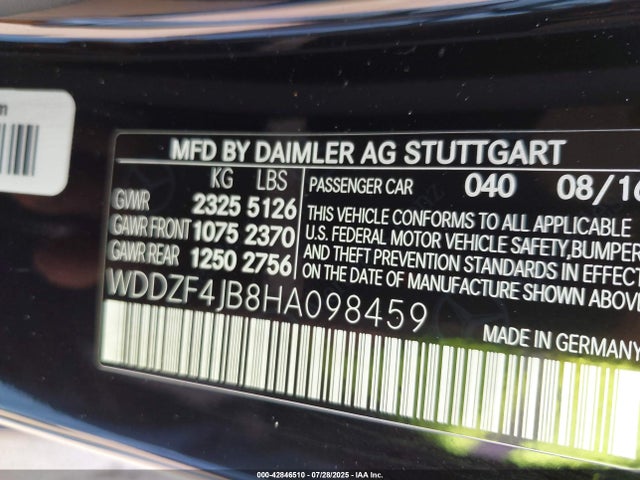 Mercedes-Benz m274 2017 WDDZF4JB8HA098459 Image 9