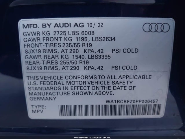 2023 AUDI Q4 E-TRON WA1BCBFZ0PP006457 Photo 8