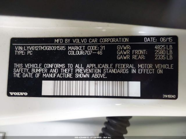 2016 VOLVO S60 INSCRIPTION LYV612TM3GB091585 Photo 8