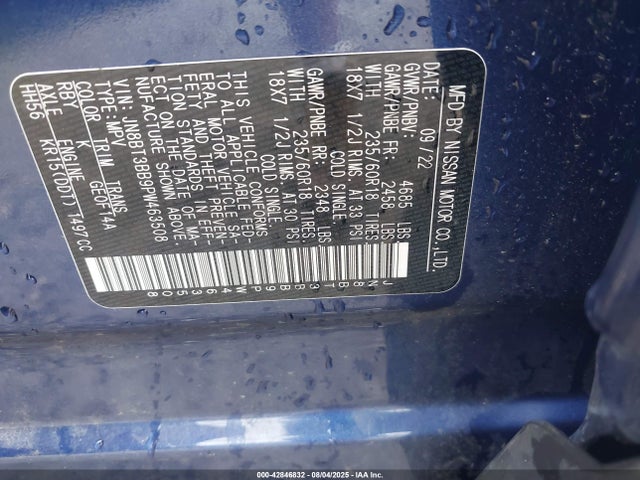 Nissan Rogue 2023 JN8BT3BB9PW463508 Image 9