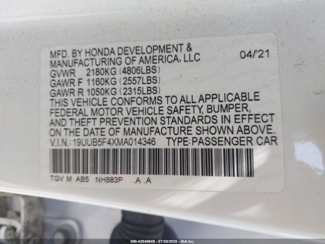 2021 ACURA TLX 19UUB5F4XMA014346 Photo 8