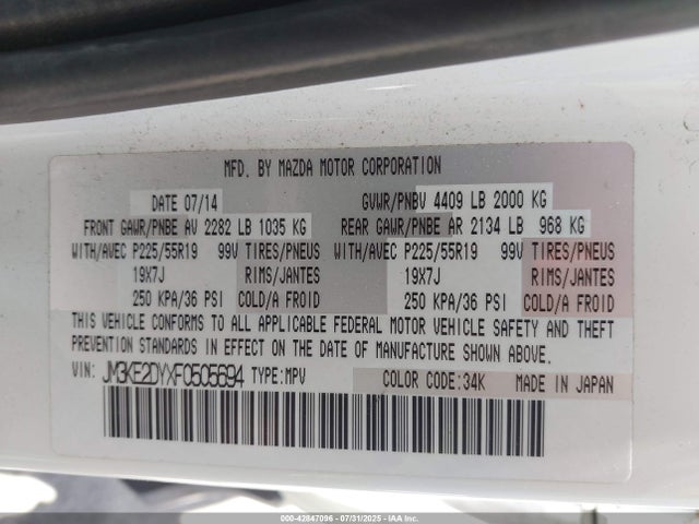 JM3KE2DYXF0505694 Mazda py