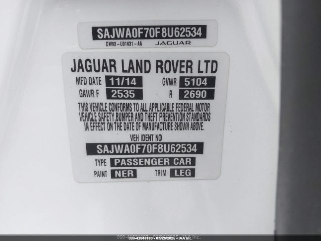 2015 JAGUAR XF SAJWA0F70F8U62534 Photo 8