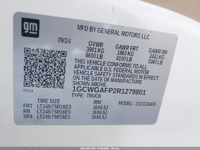 1GCWGAFP2R1279801 Chevrolet lv1