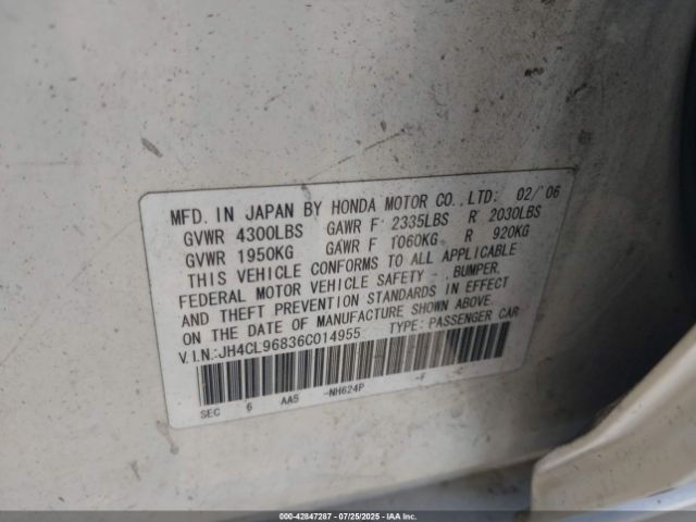 2006 ACURA TSX JH4CL96836C014955 Photo 8