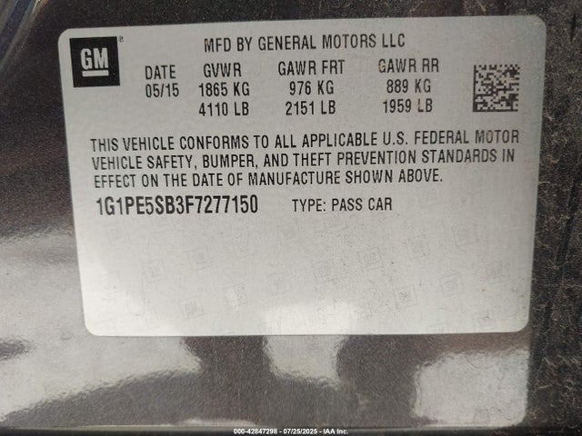 1G1PE5SB3F7277150 Chevrolet LUV