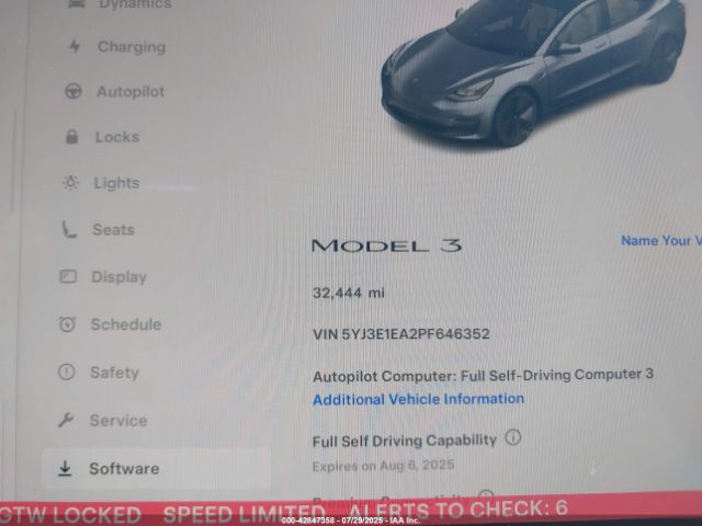 2023 TESLA MODEL 3 5YJ3E1EA2PF646352 Photo 6