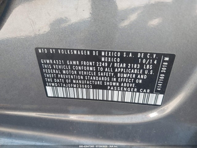 3VWD17AJ0FM230803 Volkswagen 1.8t