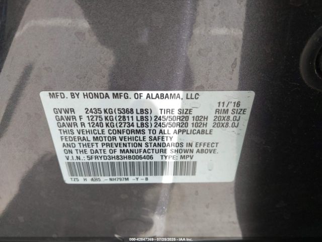 2017 ACURA MDX 5FRYD3H83HB006406 Photo 8