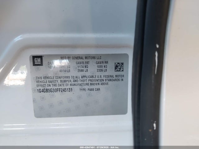 Buick lfx 2015 1G4GB5G30FF245131 Image 9