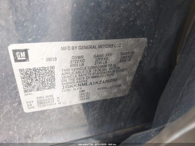 2019 GMC ACADIA 1GKKNMLA1KZ126053 Photo 8