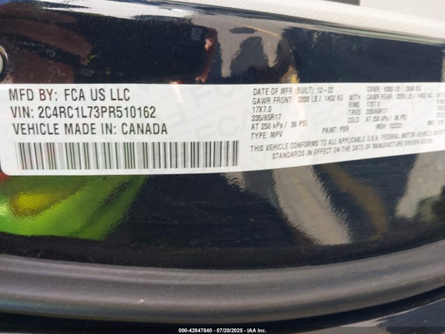Chrysler 2023 2023 2C4RC1L73PR510162 Image 9