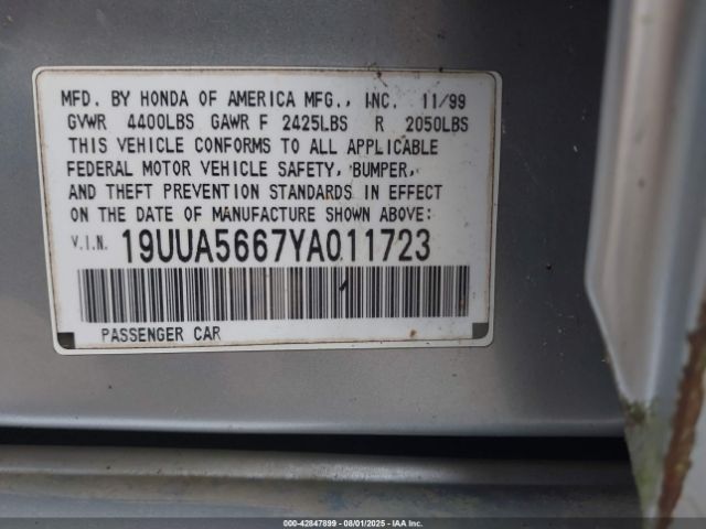 2000 ACURA TL 19UUA5667YA011723 Photo 8