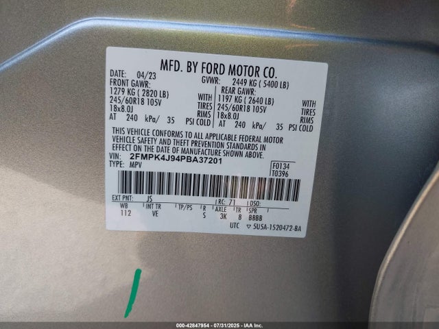 Ford gtdi 2023 2FMPK4J94PBA37201 Image 9