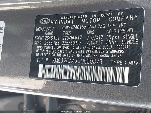 Hyundai gdi nu 2018 KM8J2CA4XJU630373 Image 9