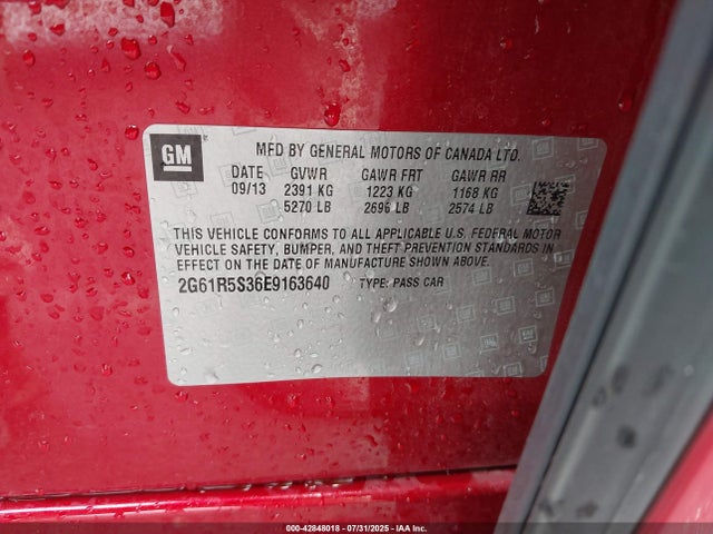 2014 CADILLAC XTS 2G61R5S36E9163640 Photo 8