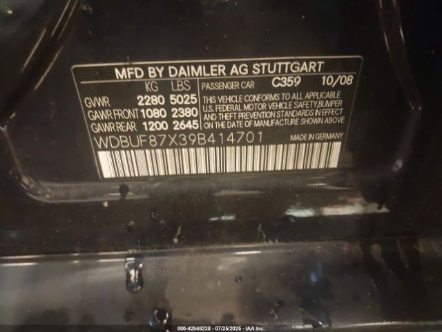 2009 MERCEDES-BENZ E 350 WDBUF87X39B414701 Photo 8