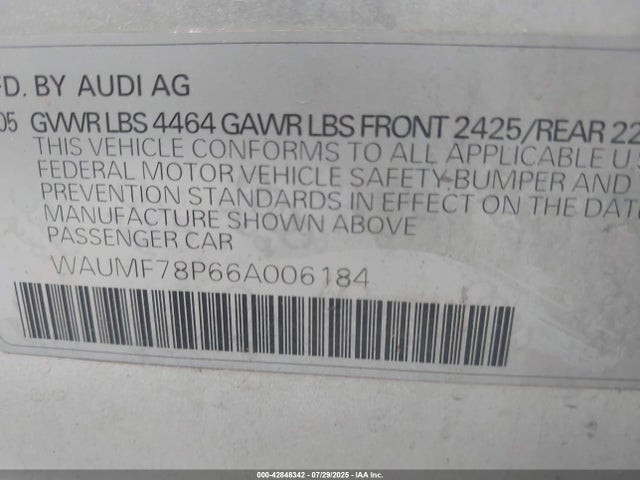 2006 AUDI A3 WAUMF78P66A006184 Photo 8