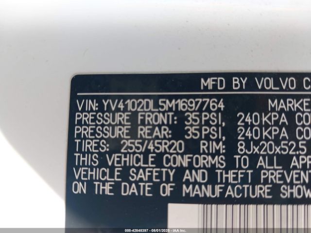 2021 VOLVO XC60 YV4102DL5M1697764 Photo 8