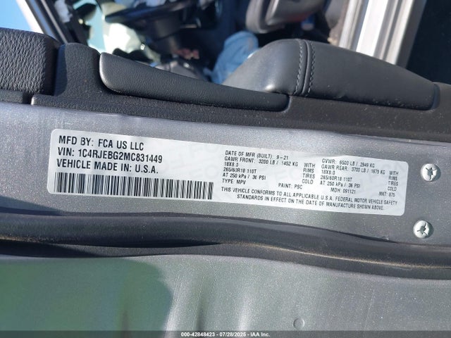 Jeep 2021 2021 1C4RJEBG2MC831449 Image 9