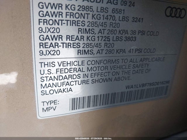 2025 AUDI Q7 WA1LVBF79SD016296 Photo 8