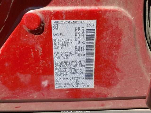 Nissan 2018 2018 5N1AT2MVXJC772157 Image 9