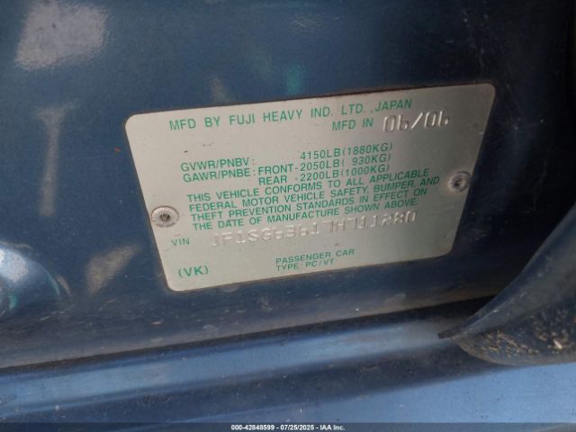 2007 SUBARU FORESTER JF1SG63617H711280 Photo 8