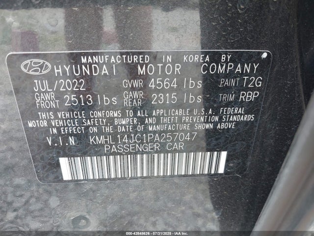 KMHL14JC1PA257047 Hyundai t-gdi theta iii