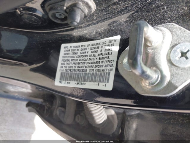 Honda r18z1 2014 19XFB2F8XEE083058 Image 9