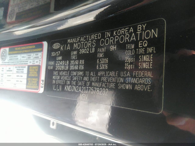 KIA g 2018 KNDJN2A21J7578232 Image 9