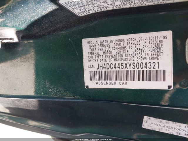 2000 ACURA INTEGRA JH4DC445XYS004321 Photo 8